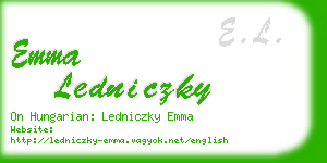 emma ledniczky business card